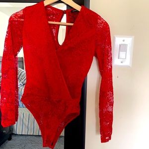 Red bodysuit